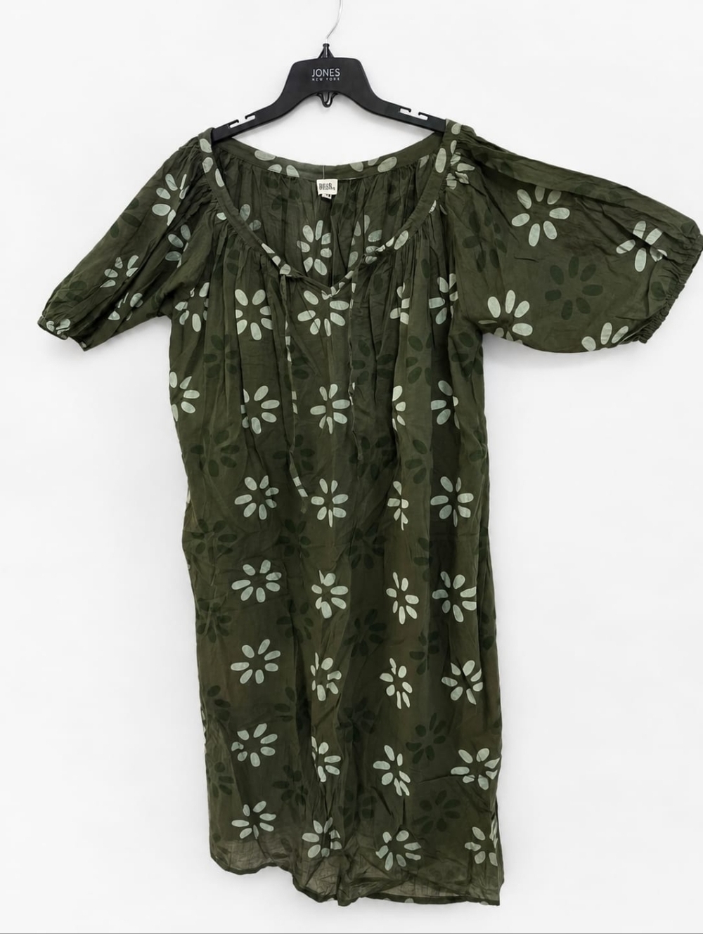 Midi dress, par & escala, 100% cotton, 3/4 sleeves size s/m